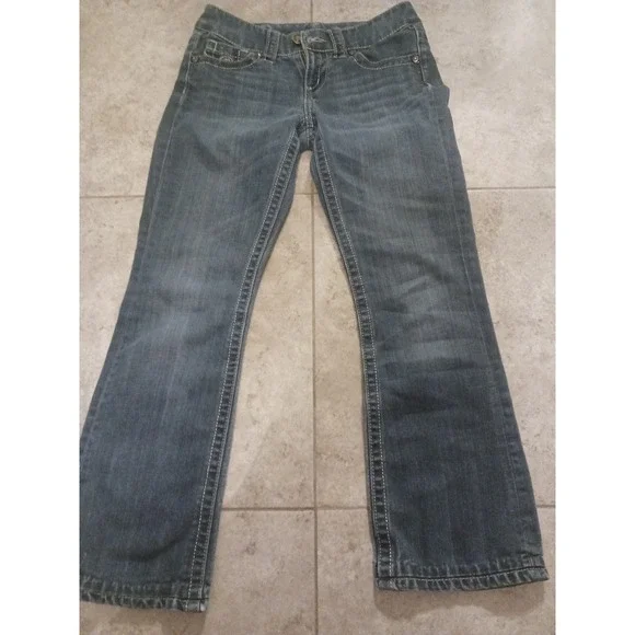 Seven7 Barney Womens Bootcut Jeans Medium Wash Contrast Stitch Denim Size 26 - Picture 8 of 8